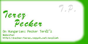 terez pecker business card